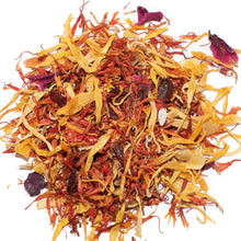 Load image into Gallery viewer, organic calendula rooibos safflower rose rosehips