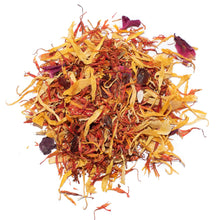 Load image into Gallery viewer, organic calendula rooibos safflower rose rosehips
